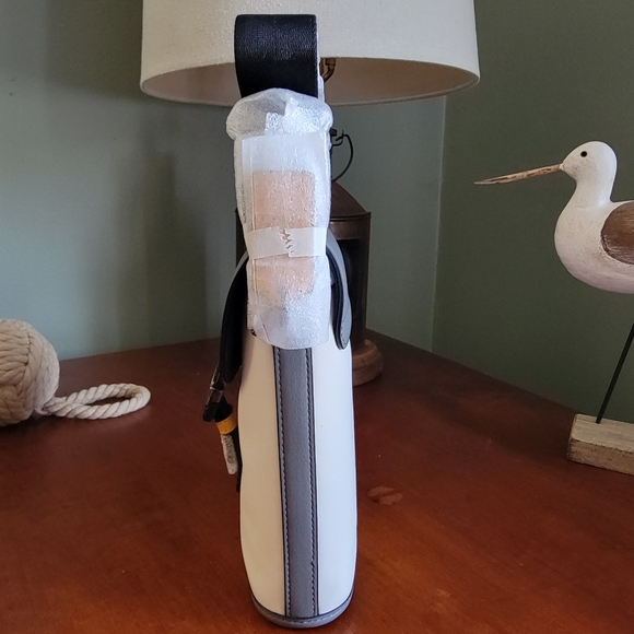 NWT Coach Small Track Flap Crossbody White Gray Colorblock Leather C4160 - Picture 2 of 16